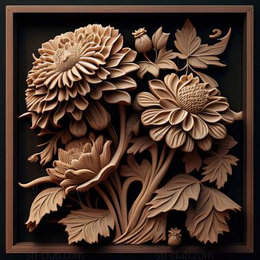 3D model st Dahlias (STL)